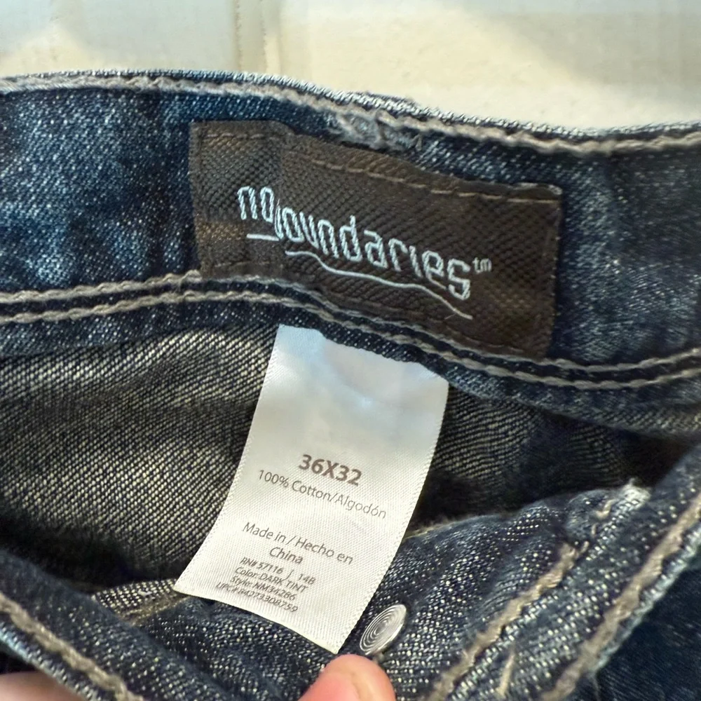 No Boundaries Dark Wash Straight Jeans - Picture 2 of 2